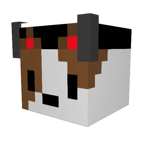 HoundDog13 Minecraft avatar head, 3D render