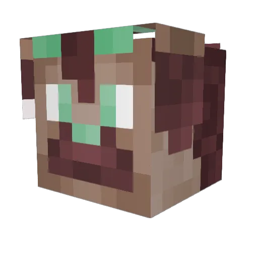 Houndoomy Minecraft avatar head, 3D render