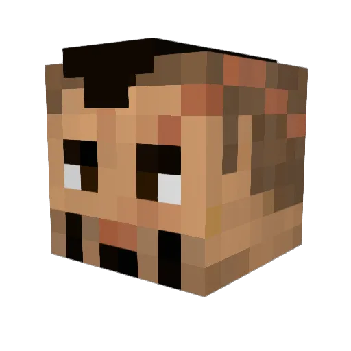 Hourlyfire Minecraft avatar head, 3D render