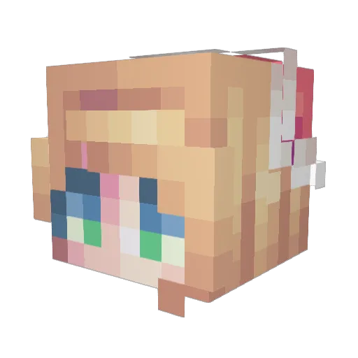 HouseSuitGirl Minecraft avatar head, 3D render