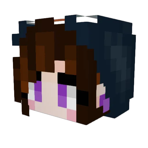 HouseWaifu Minecraft avatar head, 3D render