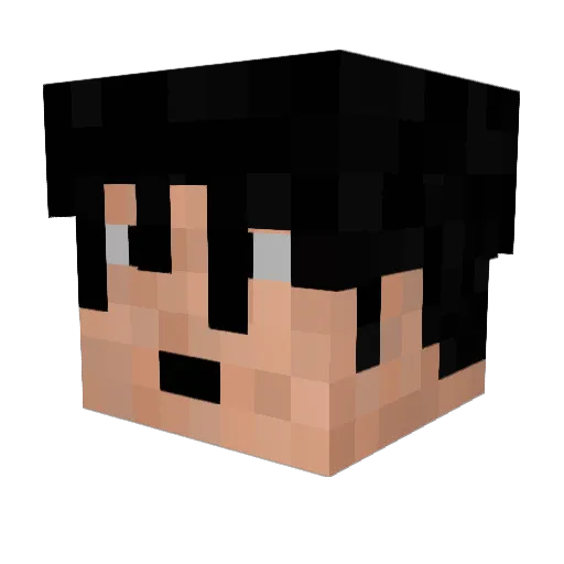 Housenkan Minecraft avatar head, 3D render