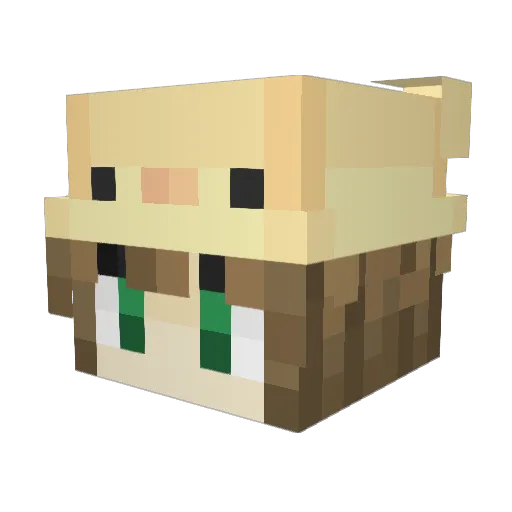 HouseofJosh Minecraft avatar head, 3D render