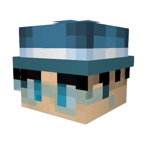 HoussBad Minecraft avatar head, 3D render