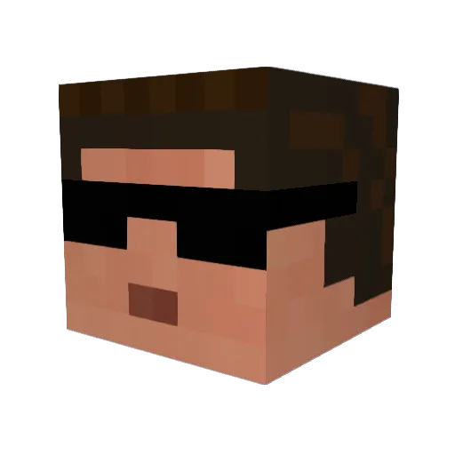 Houston53 Minecraft avatar head, 3D render