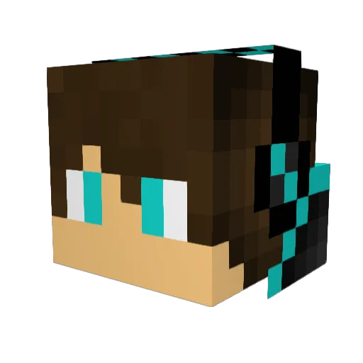 Hoverchops Minecraft avatar head, 3D render