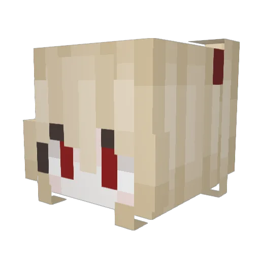 Hovf Minecraft avatar head, 3D render