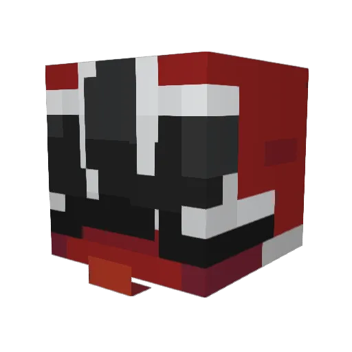 How2Fight Minecraft avatar head, 3D render