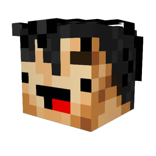 How2GetReported Minecraft avatar head, 3D render