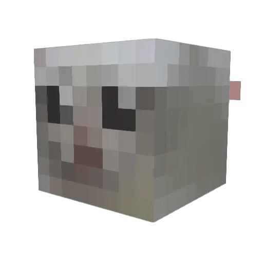 HowDoILeftClick Minecraft avatar head, 3D render