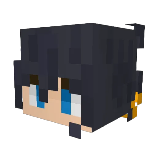 HowSberban Minecraft avatar head, 3D render
