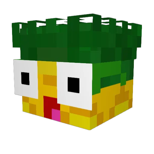 HowToBeMini Minecraft avatar head, 3D render
