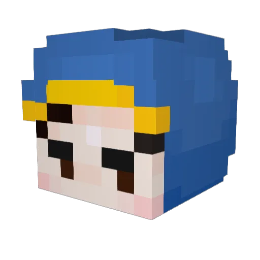 HowToLeftClick Minecraft avatar head, 3D render