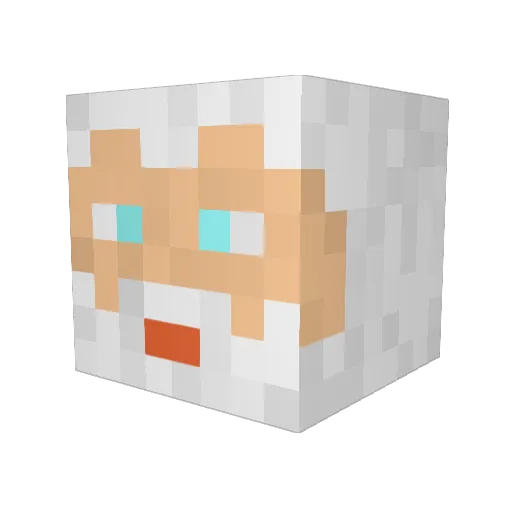 HowToPlay3 Minecraft avatar head, 3D render