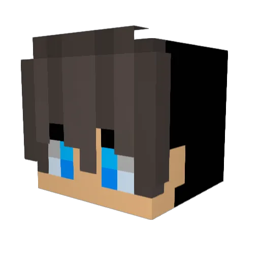 HowToRusher Minecraft avatar head, 3D render