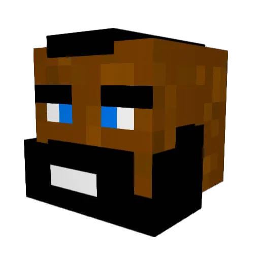 HowToYahuuu Minecraft avatar head, 3D render
