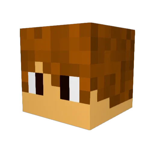 HowardCrafter Minecraft avatar head, 3D render