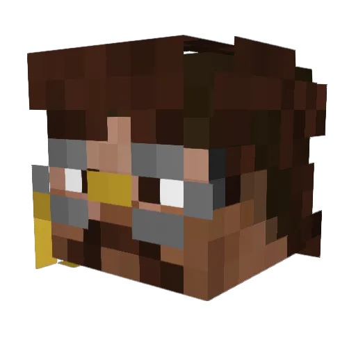 HowardTafty Minecraft avatar head, 3D render