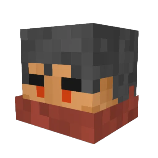 Howarden Minecraft avatar head, 3D render