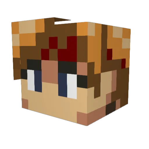 Howema Minecraft avatar head, 3D render
