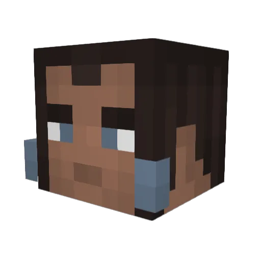 HowlGunn Minecraft avatar head, 3D render