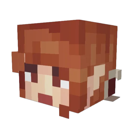 Howlee02 Minecraft avatar head, 3D render