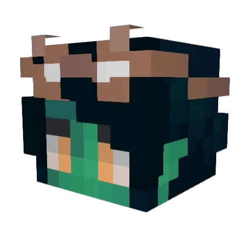Howlfang Minecraft avatar head, 3D render