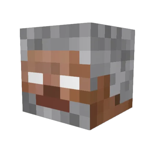 HowlingMutant Minecraft avatar head, 3D render
