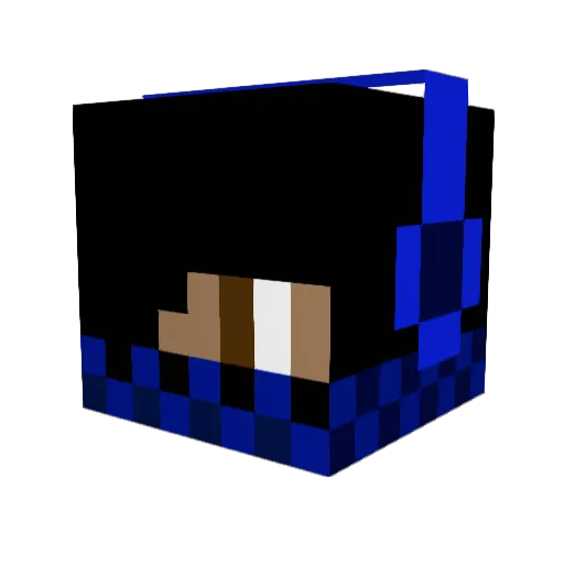Howlington Minecraft avatar head, 3D render