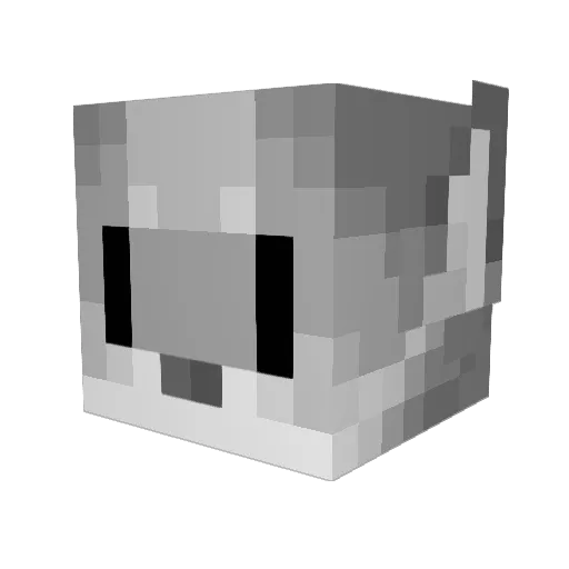 Howlite_ Minecraft avatar head, 3D render