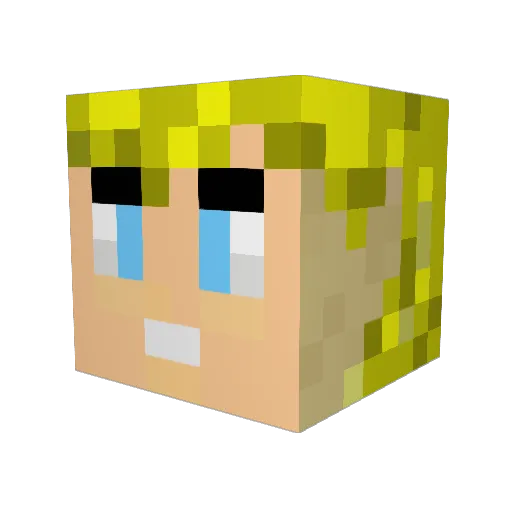 Howlkun Minecraft avatar head, 3D render
