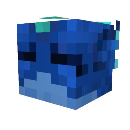 Howlous Minecraft avatar head, 3D render