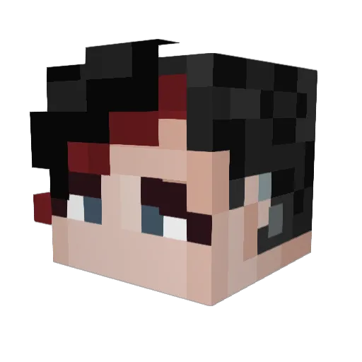 Howlzy Minecraft avatar head, 3D render