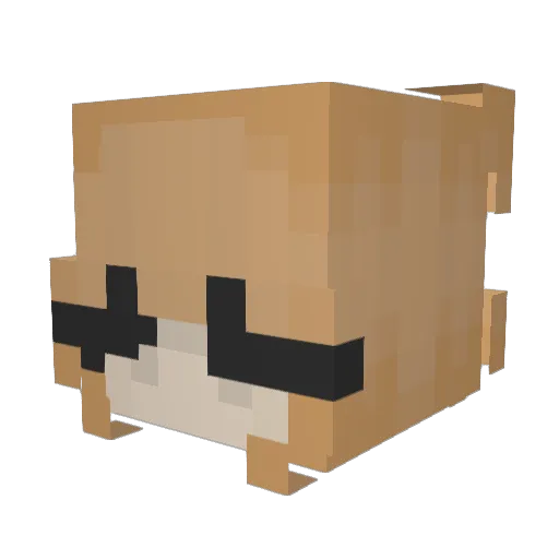Howm Minecraft avatar head, 3D render