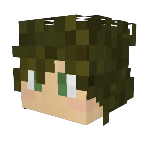 Howrilon Minecraft avatar head, 3D render