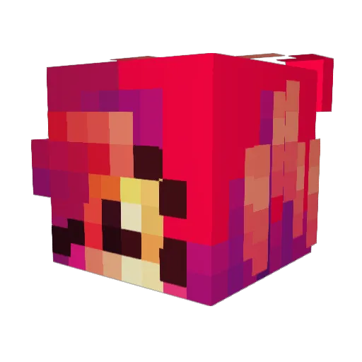 Howsareyou Minecraft avatar head, 3D render