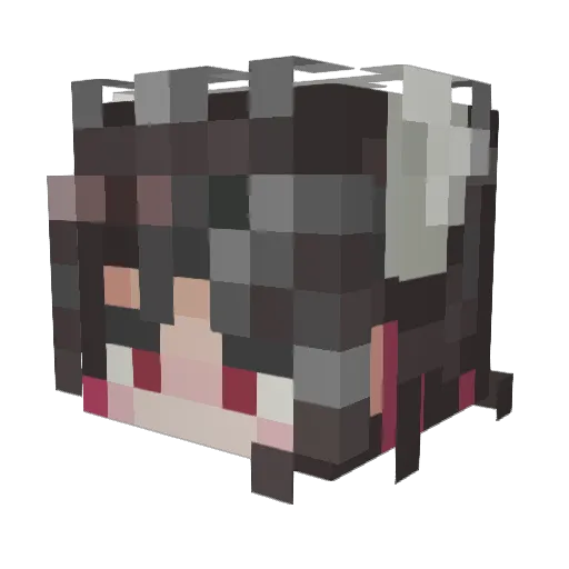 Howtogf Minecraft avatar head, 3D render