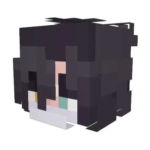 Howtoread Minecraft avatar head, 3D render