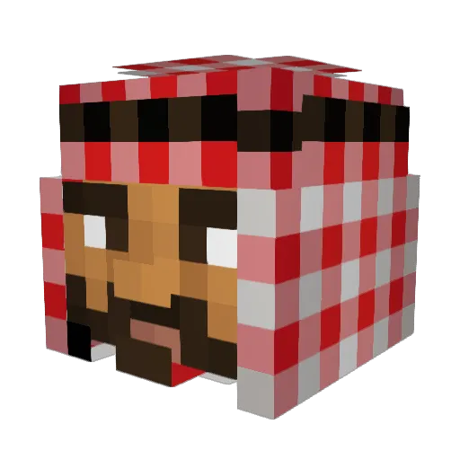 Howwwwwwwdy Minecraft avatar head, 3D render