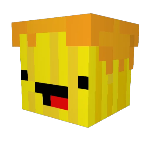 Hoxy__ Minecraft avatar head, 3D render