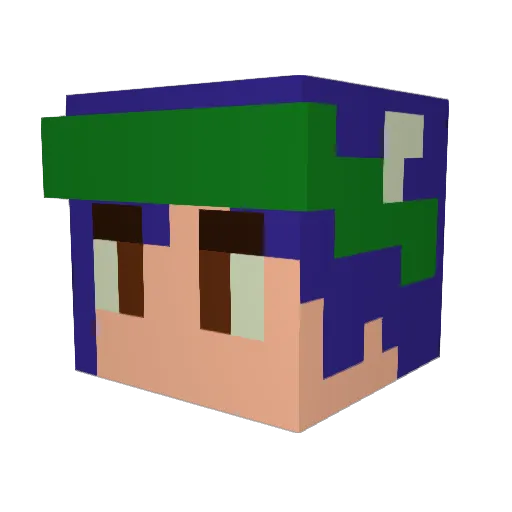 HoySamurai Minecraft avatar head, 3D render
