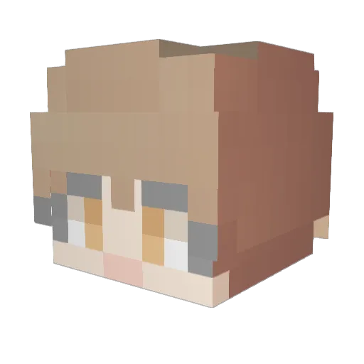 Hoyeom Minecraft avatar head, 3D render