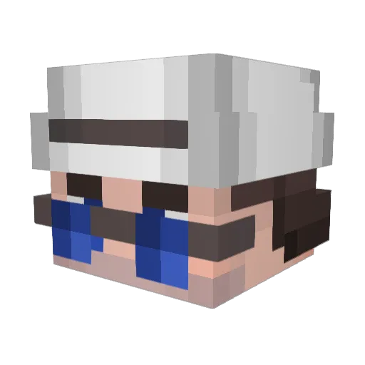 Hoyre Minecraft avatar head, 3D render