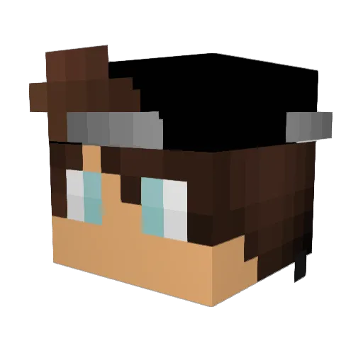 Hozayy Minecraft avatar head, 3D render