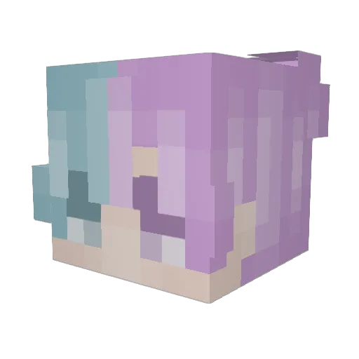 Hozir Minecraft avatar head, 3D render