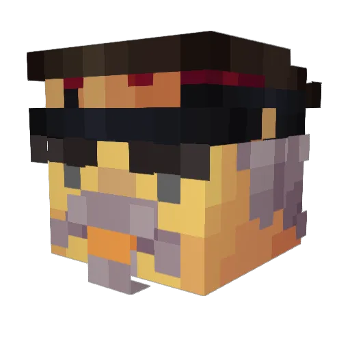 Hparr Minecraft avatar head, 3D render
