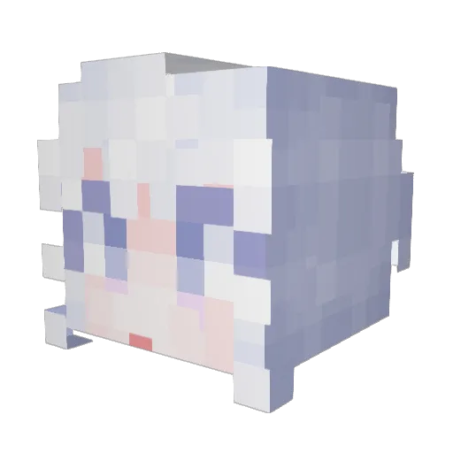 Hpower_ Minecraft avatar head, 3D render