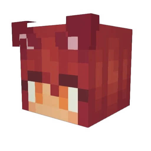 Hqchi_ Minecraft avatar head, 3D render