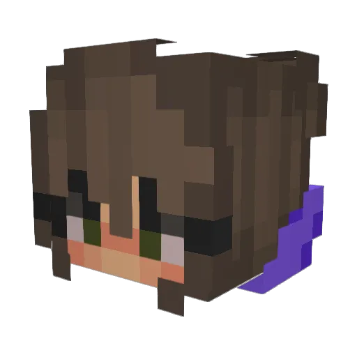Hqii1 Minecraft avatar head, 3D render