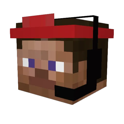 Hqnad Minecraft avatar head, 3D render